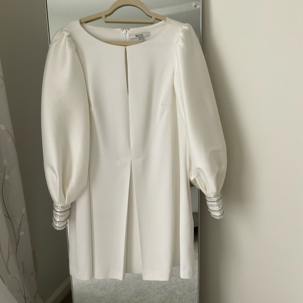 Winter white Badgley Mischka dress size 12 dress